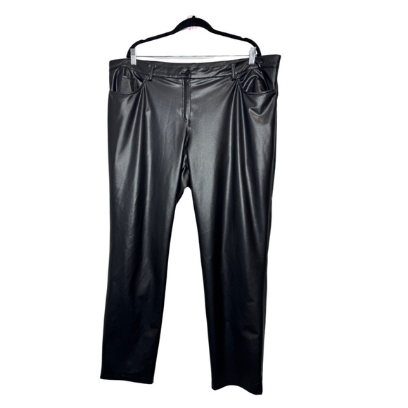Luisa Viola Faux Leather Pants Black - Picture 1 of 8
